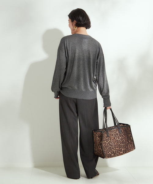 journal standard L'essage（ジャーナルスタンダードレサージュ）の「ヴィスポリギャバ パンツ（スラックス・レディース・グレー/ネイビー・36/34/38）」の9枚目の写真