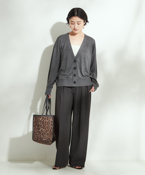 journal standard L'essage（ジャーナルスタンダードレサージュ）の「ヴィスポリギャバ パンツ（スラックス・レディース・グレー/ネイビー・36/34/38）」の10枚目の写真