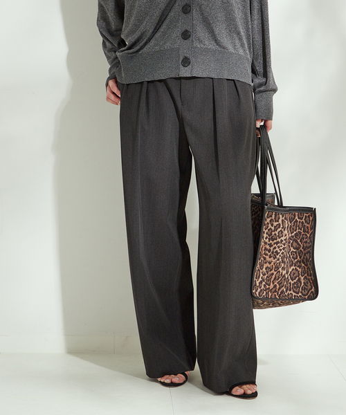 journal standard L'essage（ジャーナルスタンダードレサージュ）の「ヴィスポリギャバ パンツ（スラックス・レディース・グレー/ネイビー・36/34/38）」の12枚目の写真