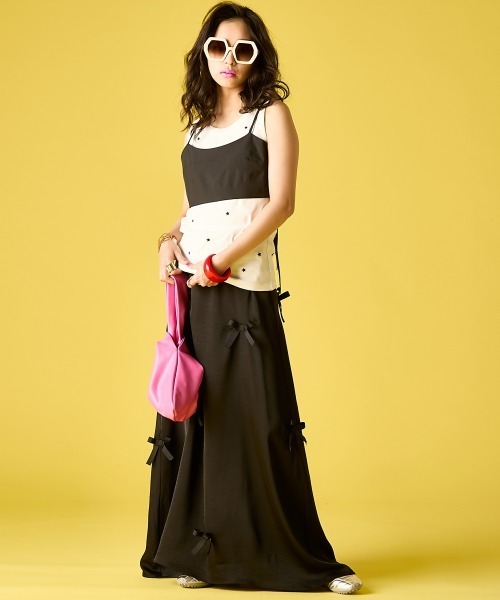 GEVS.（ジェイヴィス）の「星刺しゅうテレコタンクトップ＜大きいサイズ有＞GEVS.（キャミソール・レディース・オフホワイト/ブラック/ネイビー・M/L/LL/3L/4L/5L）」の8枚目の写真