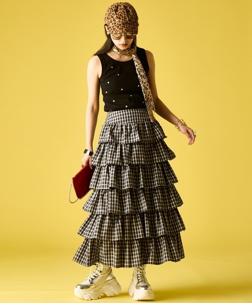 GEVS.（ジェイヴィス）の「星刺しゅうテレコタンクトップ＜大きいサイズ有＞GEVS.（キャミソール・レディース・オフホワイト/ブラック/ネイビー・M/L/LL/3L/4L/5L）」の13枚目の写真