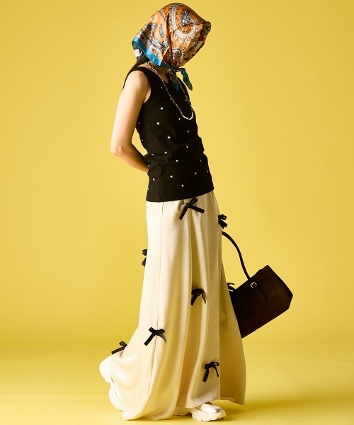 GEVS.（ジェイヴィス）の「星刺しゅうテレコタンクトップ＜大きいサイズ有＞GEVS.（キャミソール・レディース・オフホワイト/ブラック/ネイビー・M/L/LL/3L/4L/5L）」の14枚目の写真