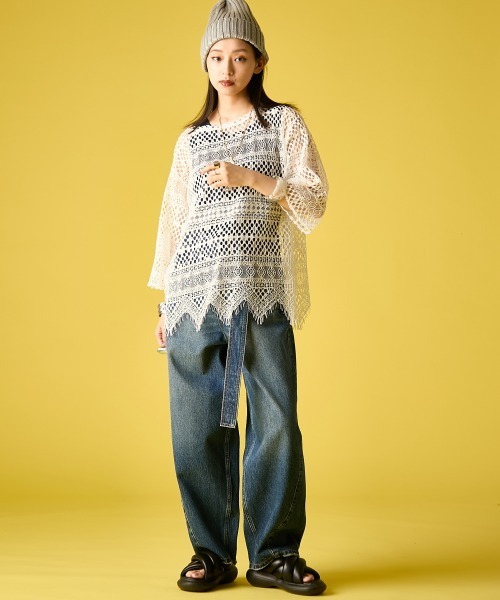 GEVS.（ジェイヴィス）の「星刺しゅうテレコタンクトップ＜大きいサイズ有＞GEVS.（キャミソール・レディース・オフホワイト/ブラック/ネイビー・M/L/LL/3L/4L/5L）」の18枚目の写真