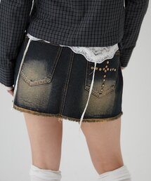 WHO'S WHO gallery | スタッズデニムミニスカート(デニムスカート)
