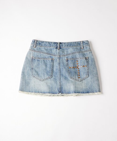 WHO'S WHO gallery（フーズフーギャラリー）の「スタッズデニムミニスカート（デニムスカート・レディース・サックスブルー/ネイビー・SMALL/MEDIUM）」の21枚目の写真