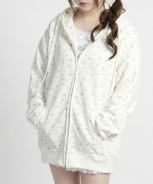 夢展望（ユメテンボウ）の「リボン柄オーバーサイズスウェットパーカー【大きいサイズ有り】（パーカー）」