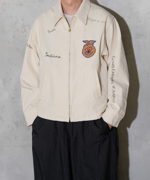 THRIFTY LOOK(スリフティールック)の「THRIFTY LOOK / スリフティールック HBT MEMORIAL FFA JACKET ヘリンボーンツイル メモリアル FFAジャケット(ブルゾン・メンズ・ナチュラル・SMALL/MEDIUM/LARGE)」の2枚目の写真
