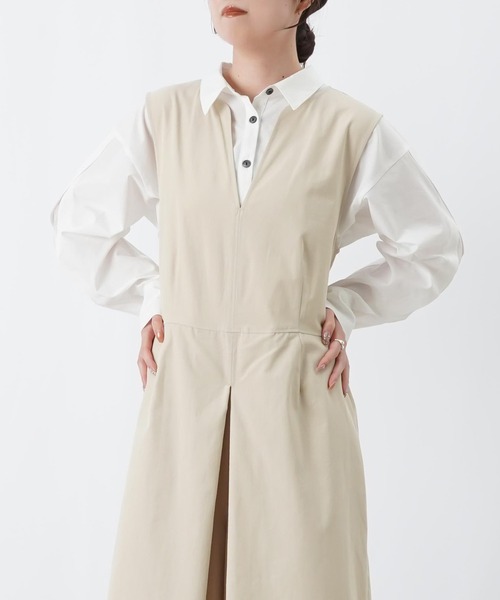 LUCA/LADY LUCK LUCA（ルカ/レディラックルカ）の「LC/LLL タックスカートライクサロペットパンツ（サロペット/オーバーオール・レディース・ライトベージュ/グレー・FREE）」の13枚目の写真