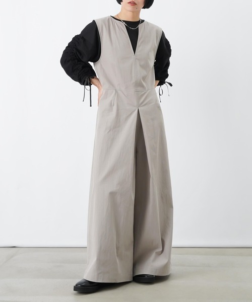 LUCA/LADY LUCK LUCA（ルカ/レディラックルカ）の「LC/LLL タックスカートライクサロペットパンツ（サロペット/オーバーオール・レディース・ライトベージュ/グレー・FREE）」の21枚目の写真