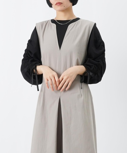 LUCA/LADY LUCK LUCA（ルカ/レディラックルカ）の「LC/LLL タックスカートライクサロペットパンツ（サロペット/オーバーオール・レディース・ライトベージュ/グレー・FREE）」の20枚目の写真