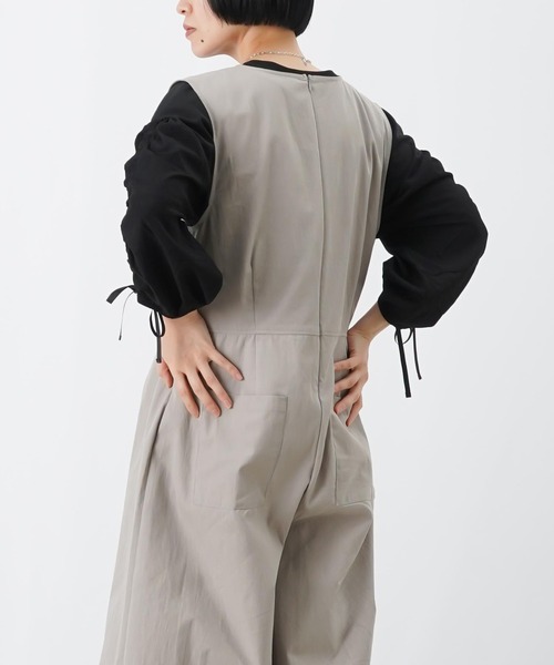 LUCA/LADY LUCK LUCA（ルカ/レディラックルカ）の「LC/LLL タックスカートライクサロペットパンツ（サロペット/オーバーオール・レディース・ライトベージュ/グレー・FREE）」の22枚目の写真