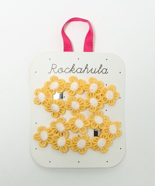 green label relaxing(グリーンレーベルリラクシング)の「<Rockahula Kids>Crochet Flower ヘアクリップ / キッズ(バレッタ/ヘアクリップ・キッズ・イエロー・FREE)」の6枚目の写真