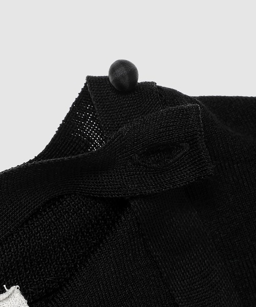TAN(タン)の「CURVED HEM KNIT TOPS(ニット/セーター・レディース・ブラック/アイボリー・FREE)」の8枚目の写真