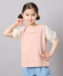 a.v.v | [110-160]【WEB限定】シアーギンガムスリーブTシャツ(Tシャツ/カットソー)