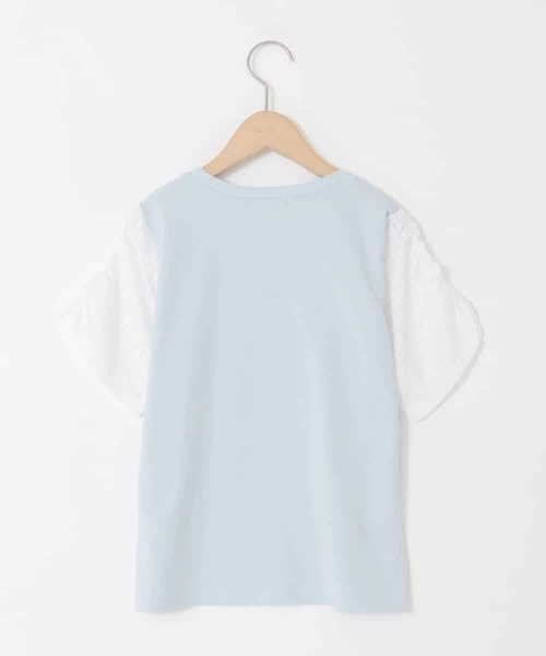 a.v.v（アーヴェヴェ）の「[110-160]【WEB限定】シアーギンガムスリーブTシャツ（Tシャツ/カットソー・キッズ・オレンジ/ダークインディゴブルー/ブラック・110/120/130/140/150/160）」の18枚目の写真