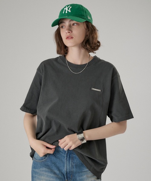 ONCILY(オンシェリー)の「SILVER PLATE DAMEGE T-SHIRT / シルバープレートダメージTシャツ(Tシャツ/カットソー・メンズ・ベージュ/ネイビー/ブルー系その他/ブラック/ブラック系その他・SMALL/MEDIUM/LARGE)」の6枚目の写真