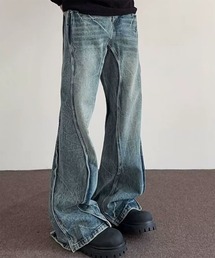 3Dカッティング ヴィンテージウォッシュ デニムパンツ WO26S7PT02