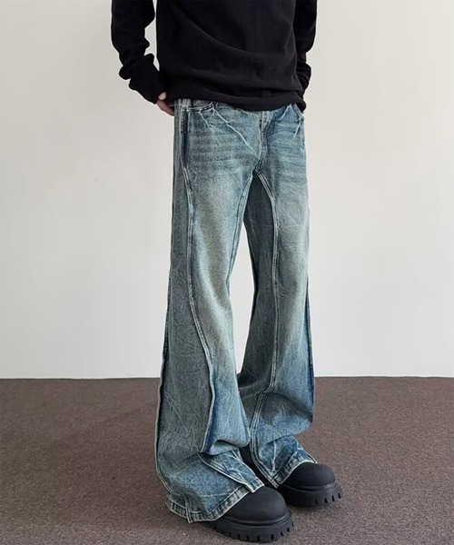 WESTBOY(ウエストボーイ)の「3Dカッティング ヴィンテージウォッシュ デニムパンツ WO26S7PT02(デニムパンツ・メンズ・ブルー・XL/M/L)」の2枚目の写真