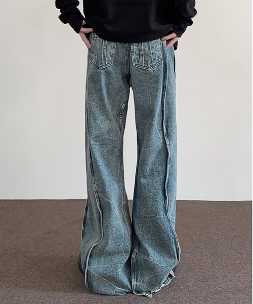 WESTBOY(ウエストボーイ)の「3Dカッティング ヴィンテージウォッシュ デニムパンツ WO26S7PT02(デニムパンツ・メンズ・ブルー・XL/M/L)」の3枚目の写真