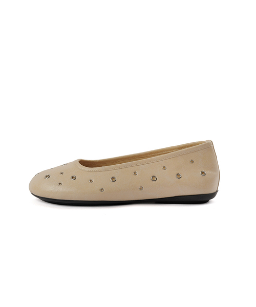 FOGGY MOODY(ポギムディ)の「Me 0044. Eyelet Mesh Flat Shoes - 3colors(バレエシューズ・レディース・レッド/ライトベージュ/ブラック・22.5cm/23cm/23.5cm/24cm/24.5cm/25cm)」の1枚目の写真