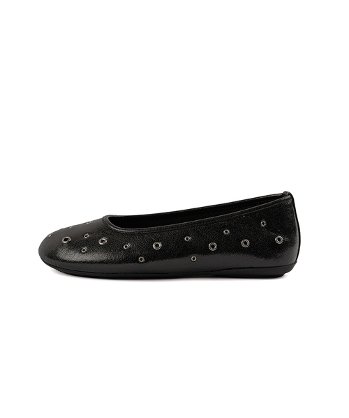 FOGGY MOODY(ポギムディ)の「Me 0044. Eyelet Mesh Flat Shoes - 3colors(バレエシューズ・レディース・レッド/ライトベージュ/ブラック・22.5cm/23cm/23.5cm/24cm/24.5cm/25cm)」の2枚目の写真