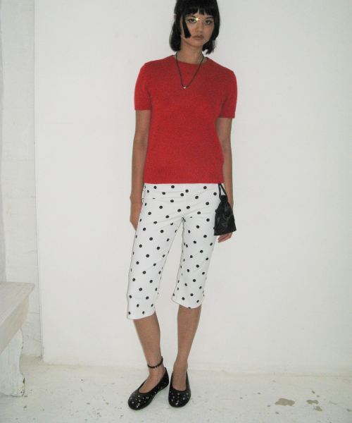 FOGGY MOODY(ポギムディ)の「Me 0044. Eyelet Mesh Flat Shoes - 3colors(バレエシューズ・レディース・レッド/ライトベージュ/ブラック・22.5cm/23cm/23.5cm/24cm/24.5cm/25cm)」の10枚目の写真