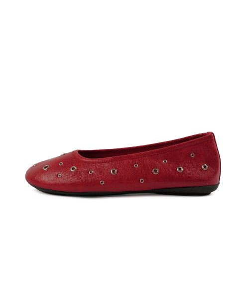 FOGGY MOODY(ポギムディ)の「Me 0044. Eyelet Mesh Flat Shoes - 3colors(バレエシューズ・レディース・レッド/ライトベージュ/ブラック・22.5cm/23cm/23.5cm/24cm/24.5cm/25cm)」の13枚目の写真