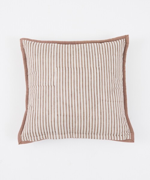 collex（コレックス）の「【26SS新色】ブロックプリント キルトクッションカバー 45×45（クッション/クッションカバー・レディース・イエロー/ブラウン・フリー）」の12枚目の写真