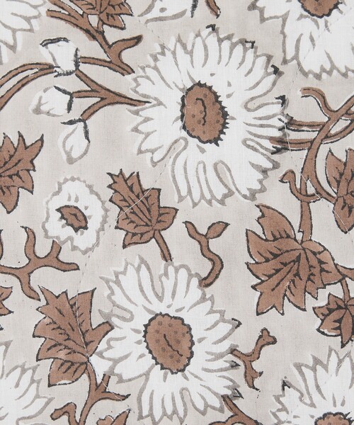 collex（コレックス）の「【26SS新色】ブロックプリント キルトクッションカバー 45×45（クッション/クッションカバー・レディース・イエロー/ブラウン・フリー）」の16枚目の写真