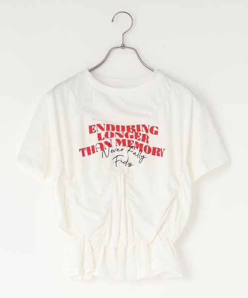 LOWRYS FARM(ローリーズファーム)の「シャーリングプリントTEE 668086(Tシャツ/カットソー・レディース・ホワイト/ブラウン/ブラック・FREE)」の17枚目の写真