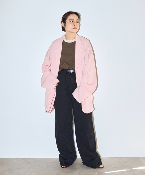 CITYSHOP（シティーショップ）の「OVER ジャケット（テーラードジャケット・レディース・ブラック/ピンク・FREE）」の15枚目の写真