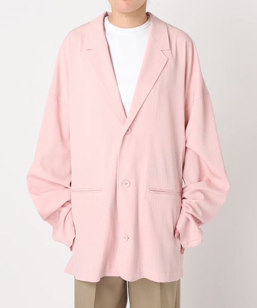 CITYSHOP(シティーショップ)の「OVER ジャケット(テーラードジャケット・レディース・ブラック/ピンク・FREE)」の8枚目の写真