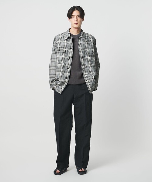 UNITED ARROWS（ユナイテッドアローズ）の「シャーリーカーン バーズアイ ショートスリーブ クルーネック ニットTシャツ（Tシャツ/カットソー・メンズ・ネイビー/グレー系/ターコイズブルー系/モカ・XL/L/M/S）」の10枚目の写真