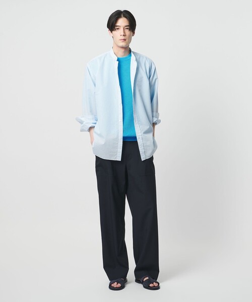 UNITED ARROWS（ユナイテッドアローズ）の「シャーリーカーン バーズアイ ショートスリーブ クルーネック ニットTシャツ（Tシャツ/カットソー・メンズ・ネイビー/グレー系/ターコイズブルー系/モカ・XL/L/M/S）」の9枚目の写真