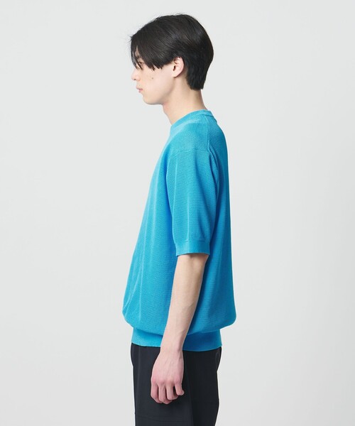 UNITED ARROWS（ユナイテッドアローズ）の「シャーリーカーン バーズアイ ショートスリーブ クルーネック ニットTシャツ（Tシャツ/カットソー・メンズ・ネイビー/グレー系/ターコイズブルー系/モカ・XL/L/M/S）」の6枚目の写真