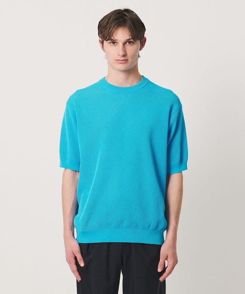 UNITED ARROWS(ユナイテッドアローズ)の「シャーリーカーン バーズアイ ショートスリーブ クルーネック ニットTシャツ(Tシャツ/カットソー・メンズ・ネイビー/グレー系/ターコイズブルー系/モカ・XL/L/M/S)」の15枚目の写真