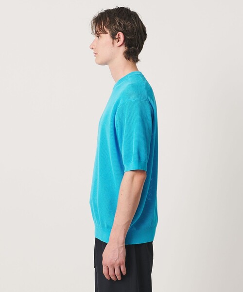 UNITED ARROWS(ユナイテッドアローズ)の「シャーリーカーン バーズアイ ショートスリーブ クルーネック ニットTシャツ(Tシャツ/カットソー・メンズ・ネイビー/グレー系/ターコイズブルー系/モカ・XL/L/M/S)」の16枚目の写真