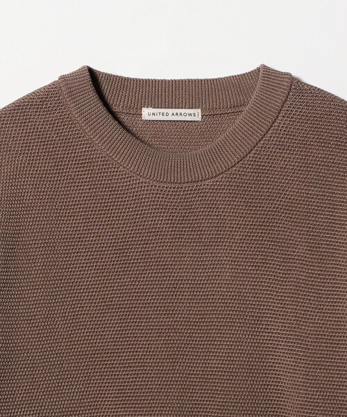 UNITED ARROWS（ユナイテッドアローズ）の「シャーリーカーン バーズアイ ショートスリーブ クルーネック ニットTシャツ（Tシャツ/カットソー・メンズ・ネイビー/グレー系/ターコイズブルー系/モカ・XL/L/M/S）」の16枚目の写真