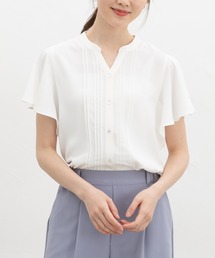 【ハニさら・接触冷感】ピンタックブラウス