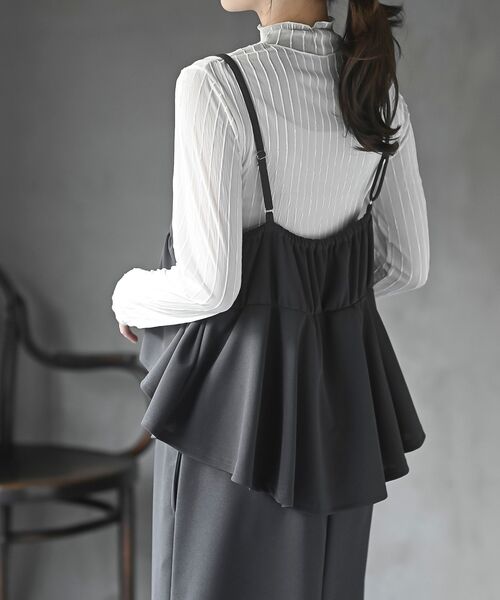 rps（アールピーエス）の「カットジョーゼットドッキング風ワンピース（ワンピース・レディース・ブラック・フリー）」の8枚目の写真