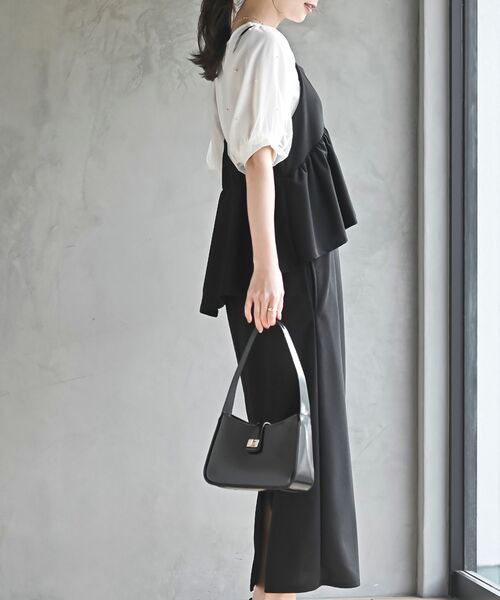 rps（アールピーエス）の「カットジョーゼットドッキング風ワンピース（ワンピース・レディース・ブラック・フリー）」の11枚目の写真