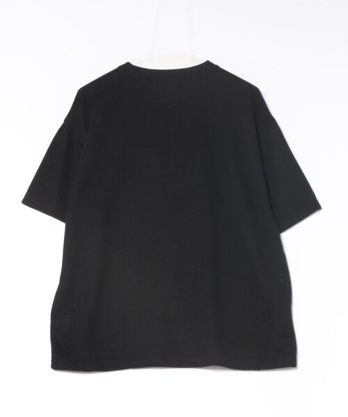 a.p.o.v.（エーピーオービー）の「a.p.o.v. ポップアートロゴメッセージサマーニットオーバーサイズTシャツ（Tシャツ/カットソー・メンズ・ネイビー/ホワイト/ブラック・ONESIZE）」の4枚目の写真