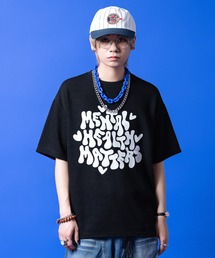 a.p.o.v. ポップアートロゴメッセージサマーニットオーバーサイズTシャツ