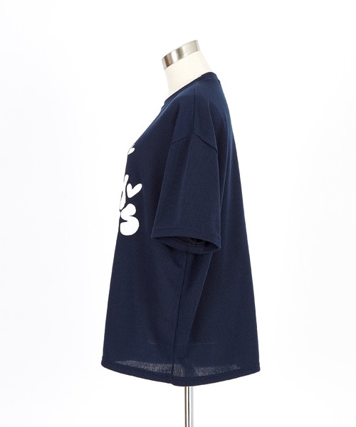 a.p.o.v.（エーピーオービー）の「a.p.o.v. ポップアートロゴメッセージサマーニットオーバーサイズTシャツ（Tシャツ/カットソー・メンズ・ネイビー/ホワイト/ブラック・ONESIZE）」の13枚目の写真