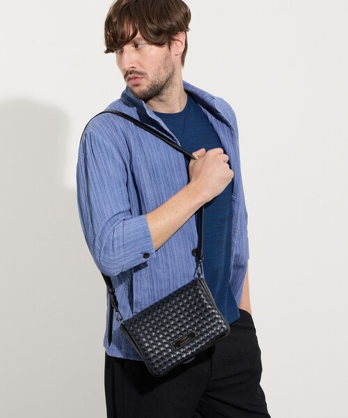 HIDEAWAYS NICOLE（ハイダウェイニコル）の「メッシュフラップ2WAYショルダーバッグ（ショルダーバッグ・メンズ・その他2/その他3/ブラック・FREE）」の6枚目の写真