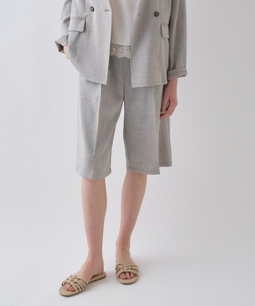 cloenc(クロエンス)の「【セットアップ/接触冷感/マシンウォッシュ】リネンライクハーフパンツ(その他パンツ・レディース・ベージュ系その他6/ライトグレー系3/ブラウン系4・03/02/01)」の7枚目の写真