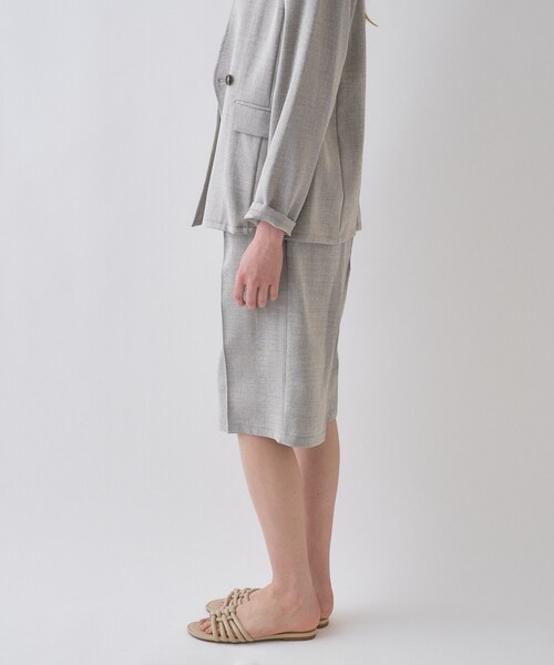 cloenc(クロエンス)の「【セットアップ/接触冷感/マシンウォッシュ】リネンライクハーフパンツ(その他パンツ・レディース・ベージュ系その他6/ライトグレー系3/ブラウン系4・03/02/01)」の8枚目の写真