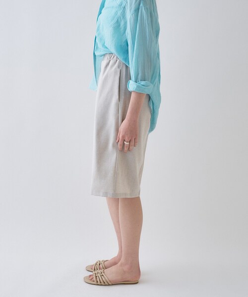 cloenc(クロエンス)の「【セットアップ/接触冷感/マシンウォッシュ】リネンライクハーフパンツ(その他パンツ・レディース・ベージュ系その他6/ライトグレー系3/ブラウン系4・03/02/01)」の15枚目の写真