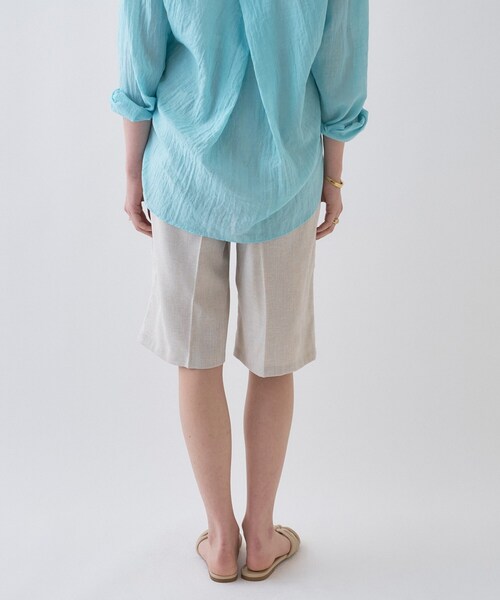 cloenc(クロエンス)の「【セットアップ/接触冷感/マシンウォッシュ】リネンライクハーフパンツ(その他パンツ・レディース・ベージュ系その他6/ライトグレー系3/ブラウン系4・03/02/01)」の16枚目の写真