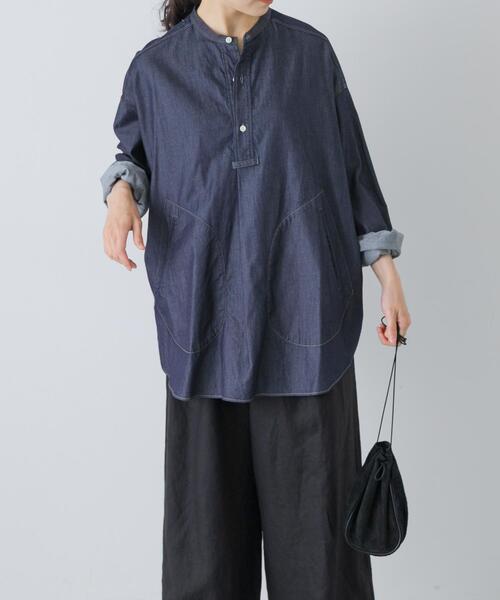 【美品】kagure　かぐれ　デニムプルオーバーシャツ デニムプルオーバーシャツ（シャツ/ブラウス）｜かぐれ（カグレ）の